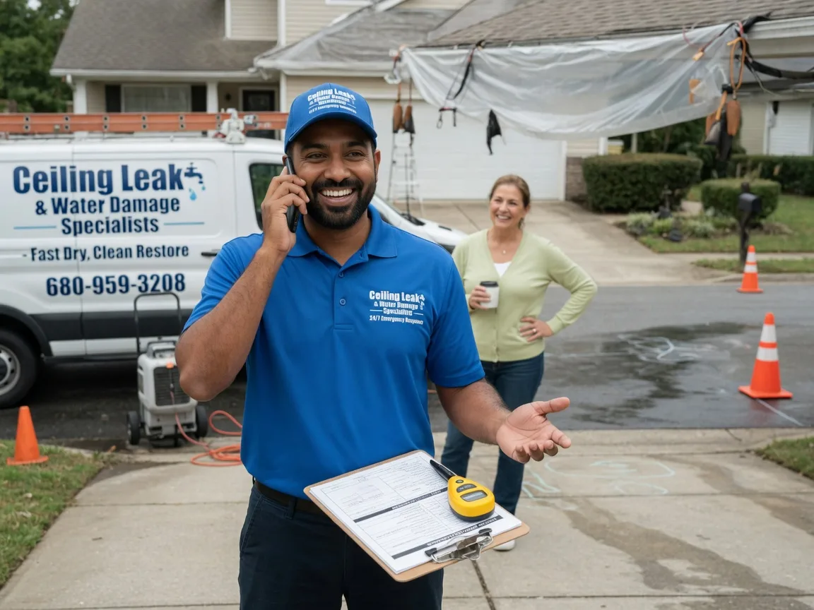 Ceiling Leak Cleanup Bensenville, IL FAQs